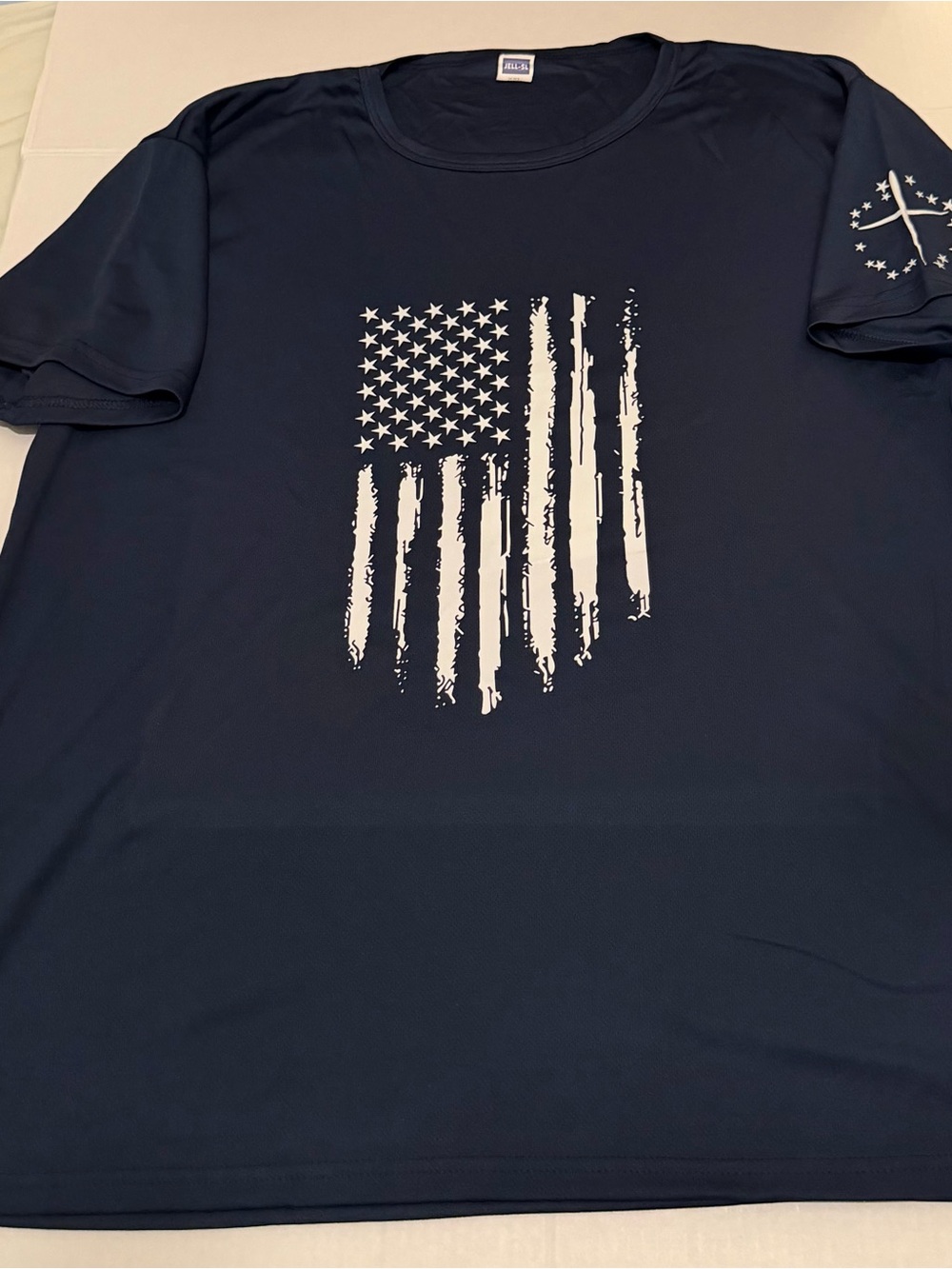 I37 XXL Men's Navy Graphic Flag Tee
